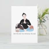 vriendelijk zijn voor iedereen bedankkaart (Staand voorkant)