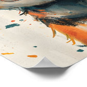 Vriendelijke baby tijgerprint  poster (Hoek)