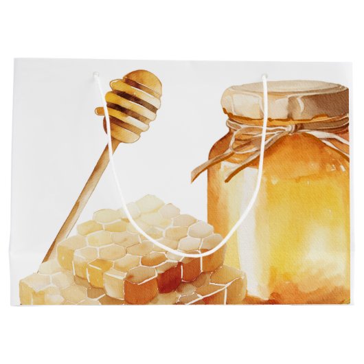 Vriendelijke Bijen Gift Bag Groot Cadeauzakje (Achterkant)