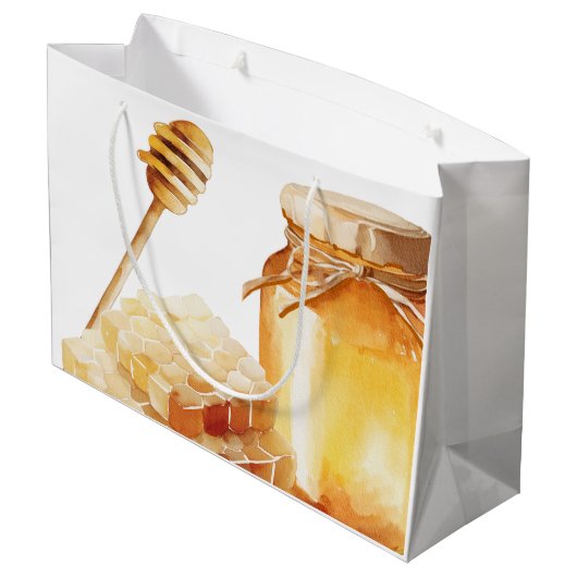 Vriendelijke Bijen Gift Bag Groot Cadeauzakje (Achterkant Gekanteld)