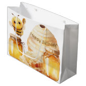 Vriendelijke Bijen Gift Bag Groot Cadeauzakje (Voorkant Gekanteld)