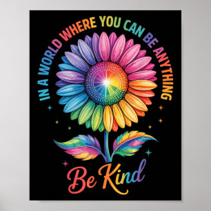 Vriendelijke Bloem Regenboog Lgbtq Trans Biual Hom Poster
