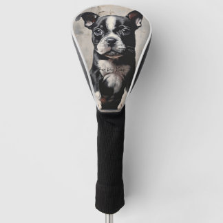 Vriendelijke Boston Terrier Puppy Honden 004 - Rai Golfheadcover