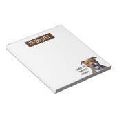 Vriendelijke Brown Pit Bull to do lijst Notitieblok (Schuin)