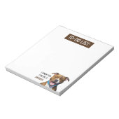 Vriendelijke Brown Pit Bull to do lijst Notitieblok (Linkerzijde)