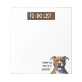 Vriendelijke Brown Pit Bull to do lijst Notitieblok (Voorkant)