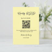 Vriendelijke bruiloft RSVP scan QR code eenvoudig  Informatiekaartje (Staand voorkant)