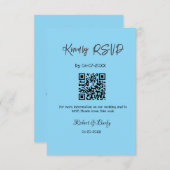 Vriendelijke bruiloft RSVP scan QR code eenvoudig Informatiekaartje (Voorkant / Achterkant)