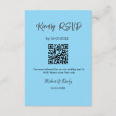 Vriendelijke bruiloft RSVP scan QR code eenvoudig Informatiekaartje (Voorkant)