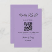 Vriendelijke bruiloft RSVP scan QR code eenvoudig Informatiekaartje (Voorkant / Achterkant)