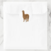 Vriendelijke bruine Alpaca Sticker (Tas)