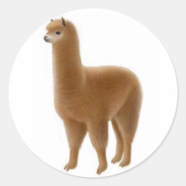 Vriendelijke bruine Alpaca Sticker
