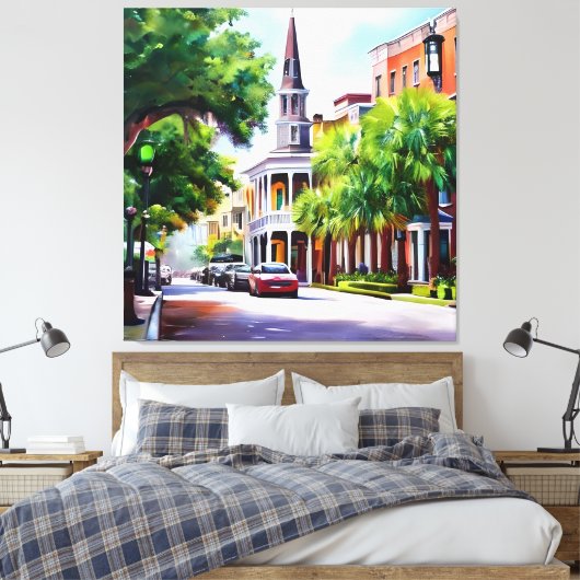 Vriendelijke buren canvas afdruk (Insitu (Slaapkamer))