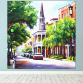 Vriendelijke buren canvas afdruk (Insitu (Houten vloer))