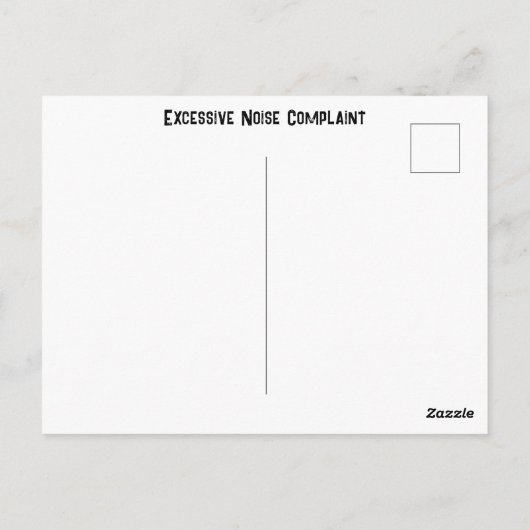 Vriendelijke buurman memo Overmatige ruis klacht Briefkaart (Achterkant)