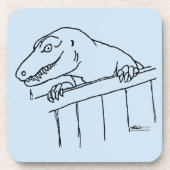 Vriendelijke buurt Dinosaur Bier Onderzetter (Voorkant)