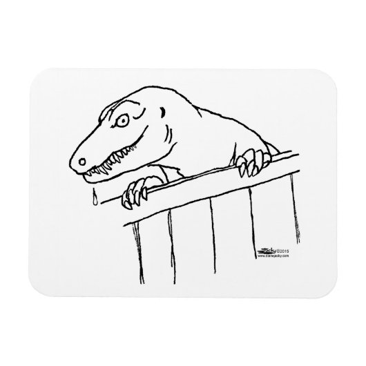 Vriendelijke buurt Dinosaur Magneet (Horizontaal)