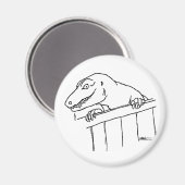 Vriendelijke buurt Dinosaur Magneet (Voorkant / Achterkant)