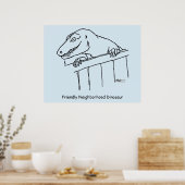 Vriendelijke buurt Dinosaur Poster (Keuken)