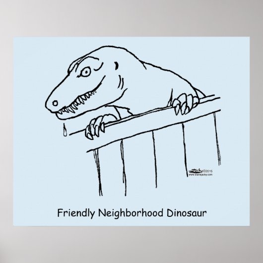 Vriendelijke buurt Dinosaur Poster (Voorkant)