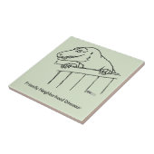 Vriendelijke buurt Dinosaur Tegeltje (Zijkant)