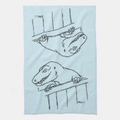 Vriendelijke buurt Dinosaur Theedoek (Verticaal)