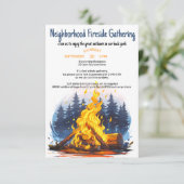 Vriendelijke buurt Fireside Gathering Kaart (Staand voorkant)