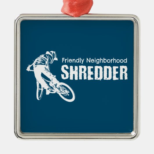 Vriendelijke buurt Shredder Mountainbiken Metalen Ornament (Voorkant)