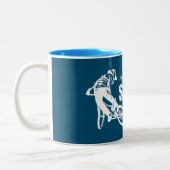 Vriendelijke buurt Shredder Mountainbiken Tweekleurige Koffiemok (Links)