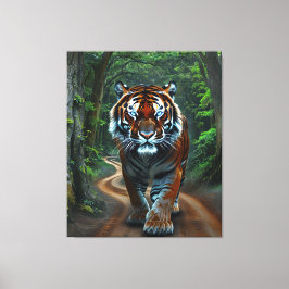 Vriendelijke buurt Tiger Canvas Afdruk