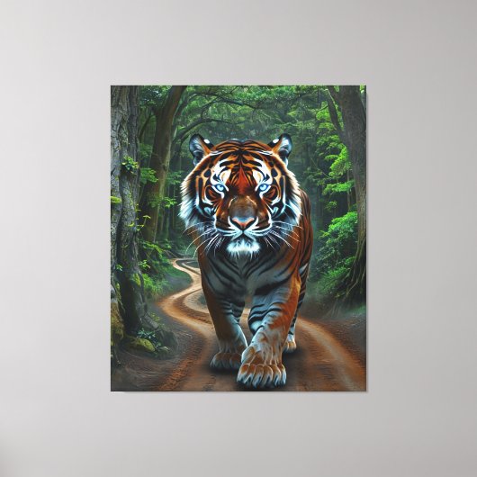 Vriendelijke buurt Tiger Canvas Afdruk (Voorkant)