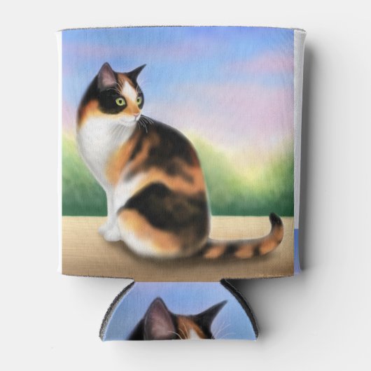 Vriendelijke Calico Cat Koelbox Blikjeskoeler (Voorkant)