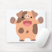 Vriendelijke Cartoon Pig mousepad Muismat (Met muis)