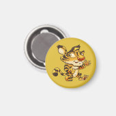 Vriendelijke Cartoon Tiger Magneet (Voorkant / Achterkant)