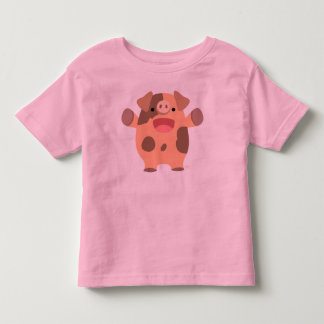 Vriendelijke Cartoon Varkenende kinderen T-shirt