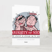 Vriendelijke chat feestdagen kaart (Achterkant)