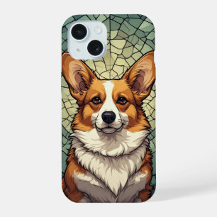 Vriendelijke Corgi-hondenportret iPhone 15 Case