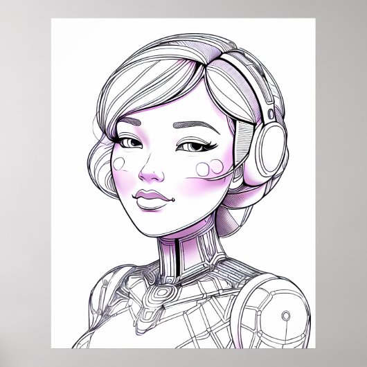 Vriendelijke Cyber Companion Poster (Voorkant)