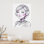 Vriendelijke Cyber Companion Poster (Keuken)