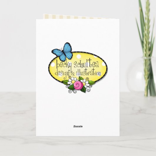 Vriendelijke Daisy Blessings - "Sweet Friend" Kaart (Achterkant)