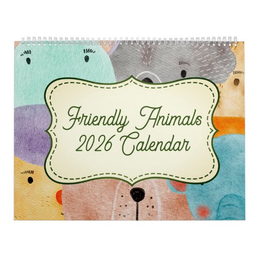 Vriendelijke Dieren Kalender 2024 (Hoes)