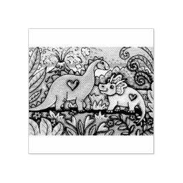 VRIENDELIJKE DINOSAURIËRS RUBBEREN STEMPEL