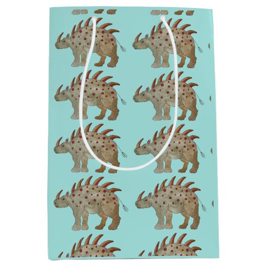 Vriendelijke dinosaurus medium cadeauzakje (Voorkant)