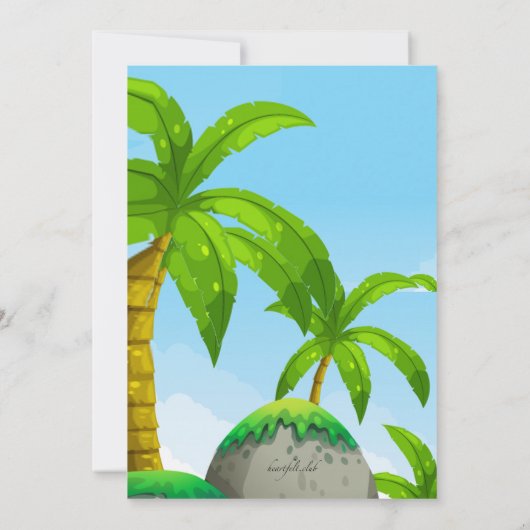 Vriendelijke Dinosaurussen Fotouitnodiging Kaart (Achterkant)