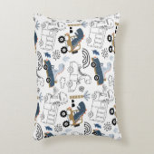 Vriendelijke Dinosaurussen in Auto's Patroon Accent Kussen (Voorkant(Verticaal))