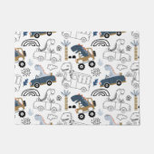 Vriendelijke Dinosaurussen in Auto's Patroon Deurmat (Voorkant)
