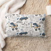 Vriendelijke Dinosaurussen in Auto's Patroon Kussen (Deken)