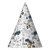 Vriendelijke Dinosaurussen In Auto'S Patroon Verja Feesthoedjes (Links)