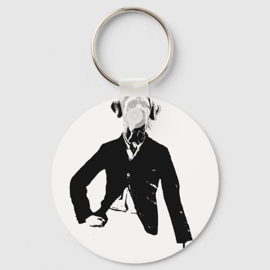 Vriendelijke Dog van Bordeaux Sleutelhanger (Voorkant)