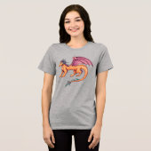 Vriendelijke Draak Tri-Blend Shirt (Voorkant volledig)
